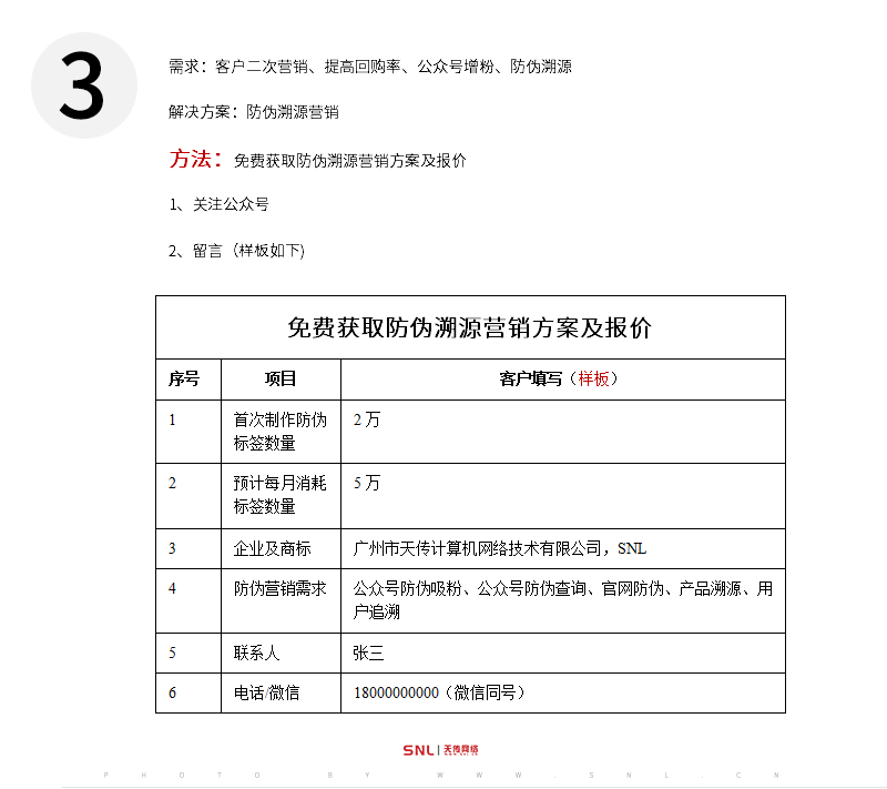 如何提高回购率做客户二次营销？公众号防伪增粉，免费索取防伪溯源营销方案及报价 内附样板