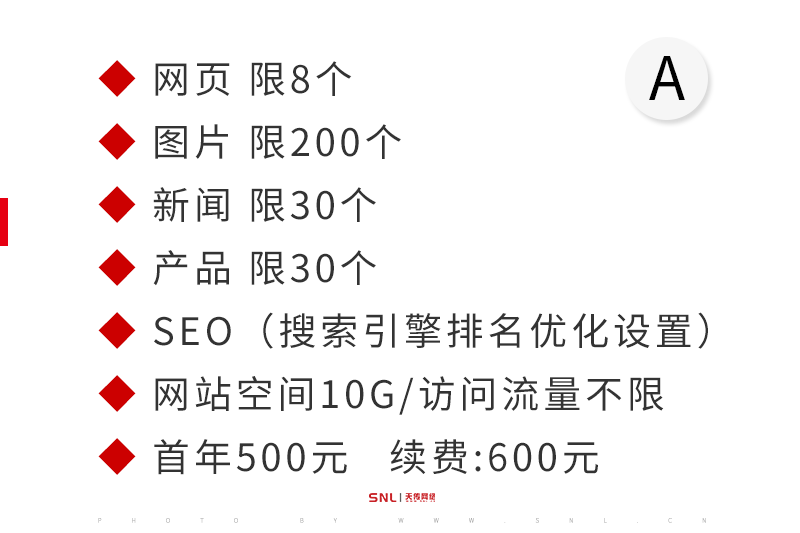 500元和1980元网站建设的区别