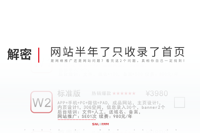 网站半年了只收录了首页是网络推广还是网站问题？