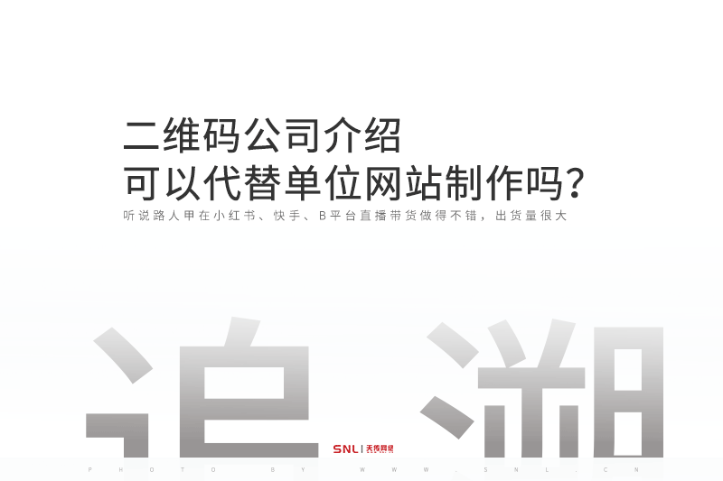 二维码公司介绍可以代替单位网站制作吗？