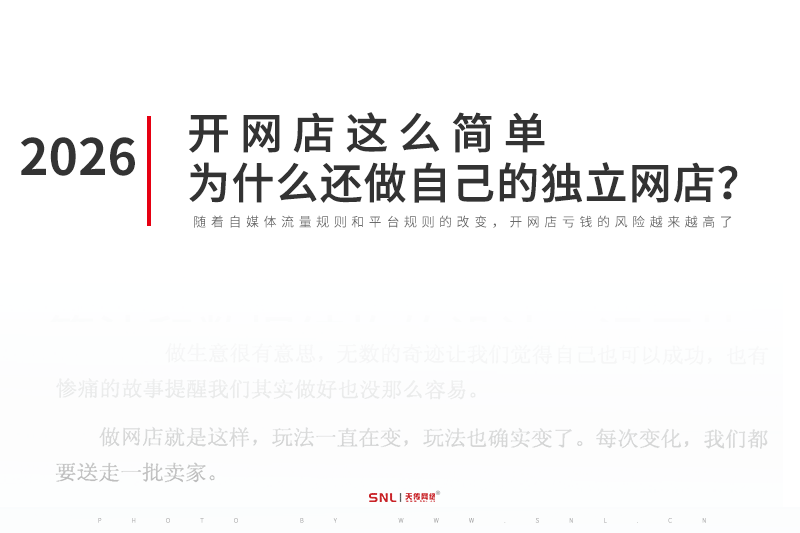 2026年开网店这么简单为什么还要做自己的独立网店？广州外贸网站建设公司原创