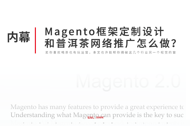 magento框架定制网站设计和普洱茶网络推广怎么做？