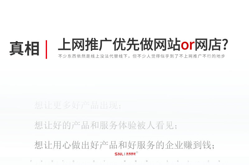 公司上网推广优先做网站还是网店?
